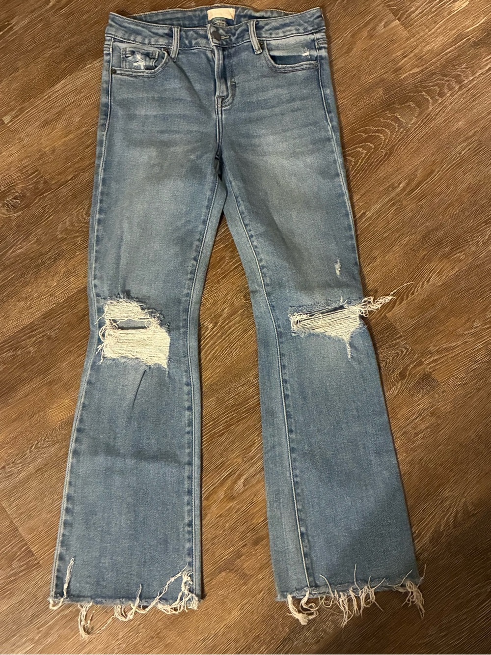 Altar’d State Women’s Distressed Flare Jeans Size 26 Raw Hem